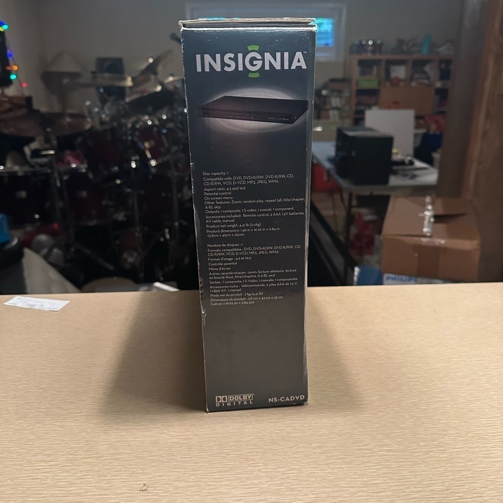 Insignia NS-CADVD progressive scan player Brand New In Box - Picture 3 of 5